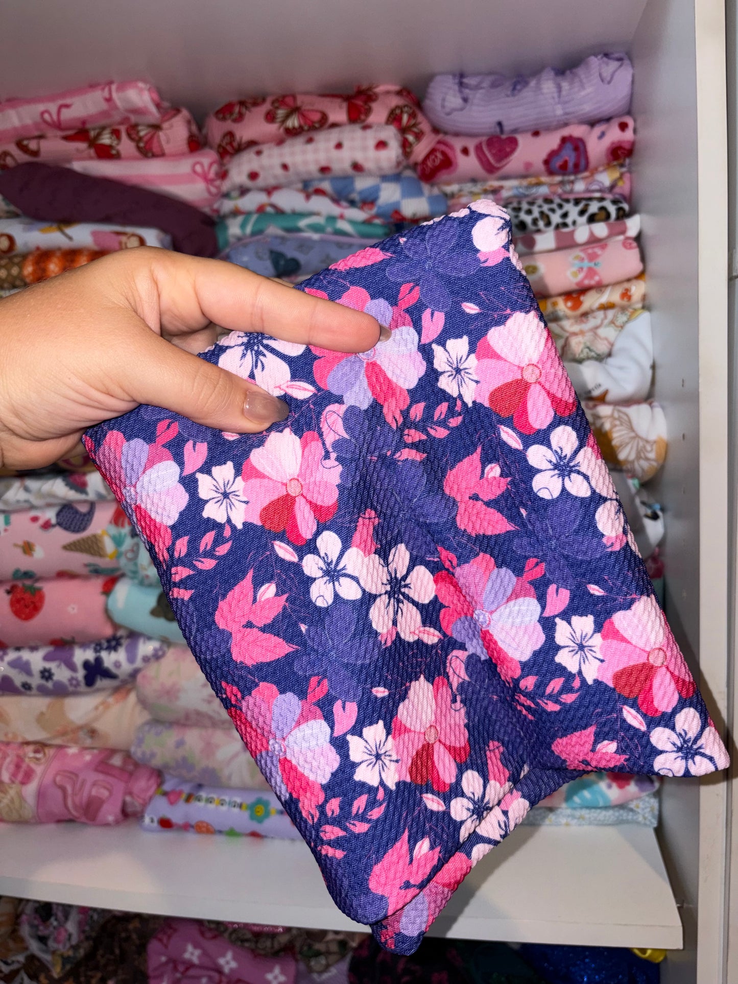 purple and pink floral bows
