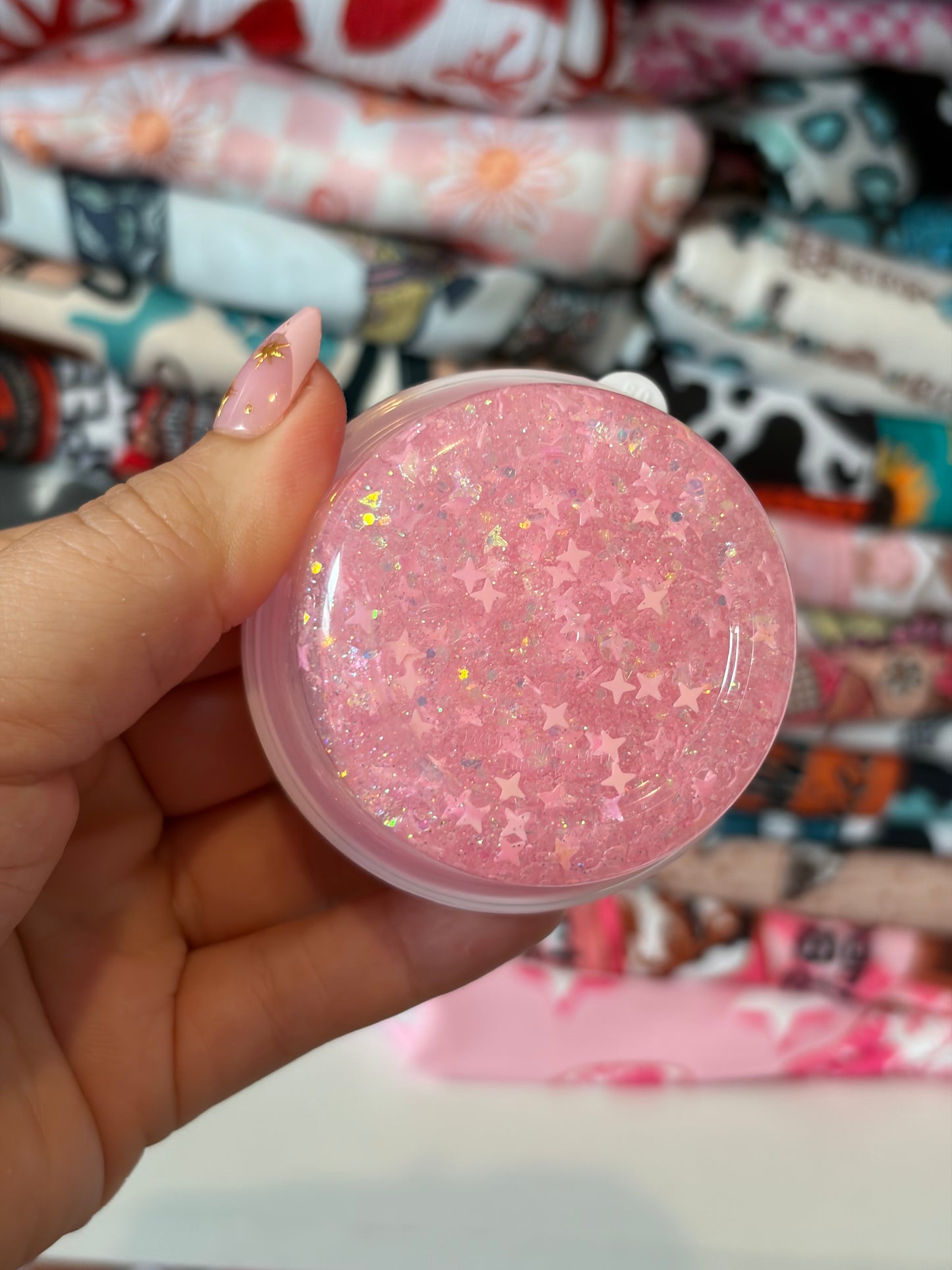 Light pink hair glitter