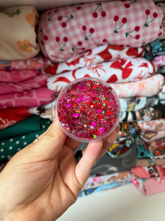 Red & pink hearts hair glitter LARGE