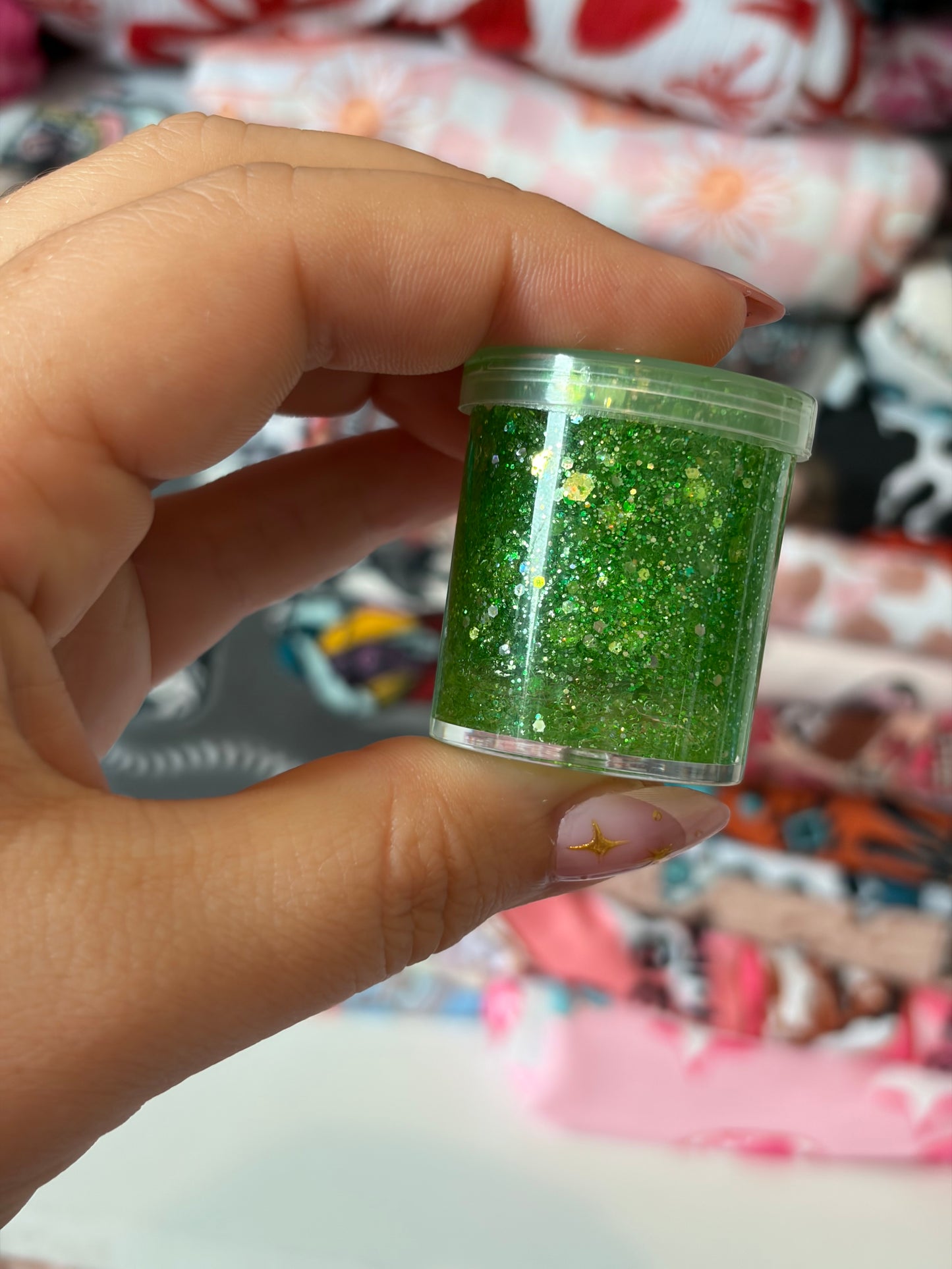 green hair glitter