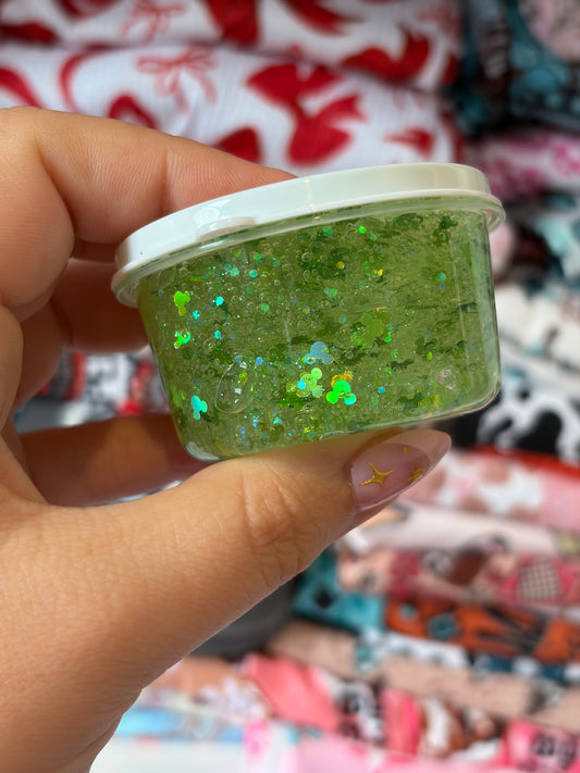 green magical hair glitter