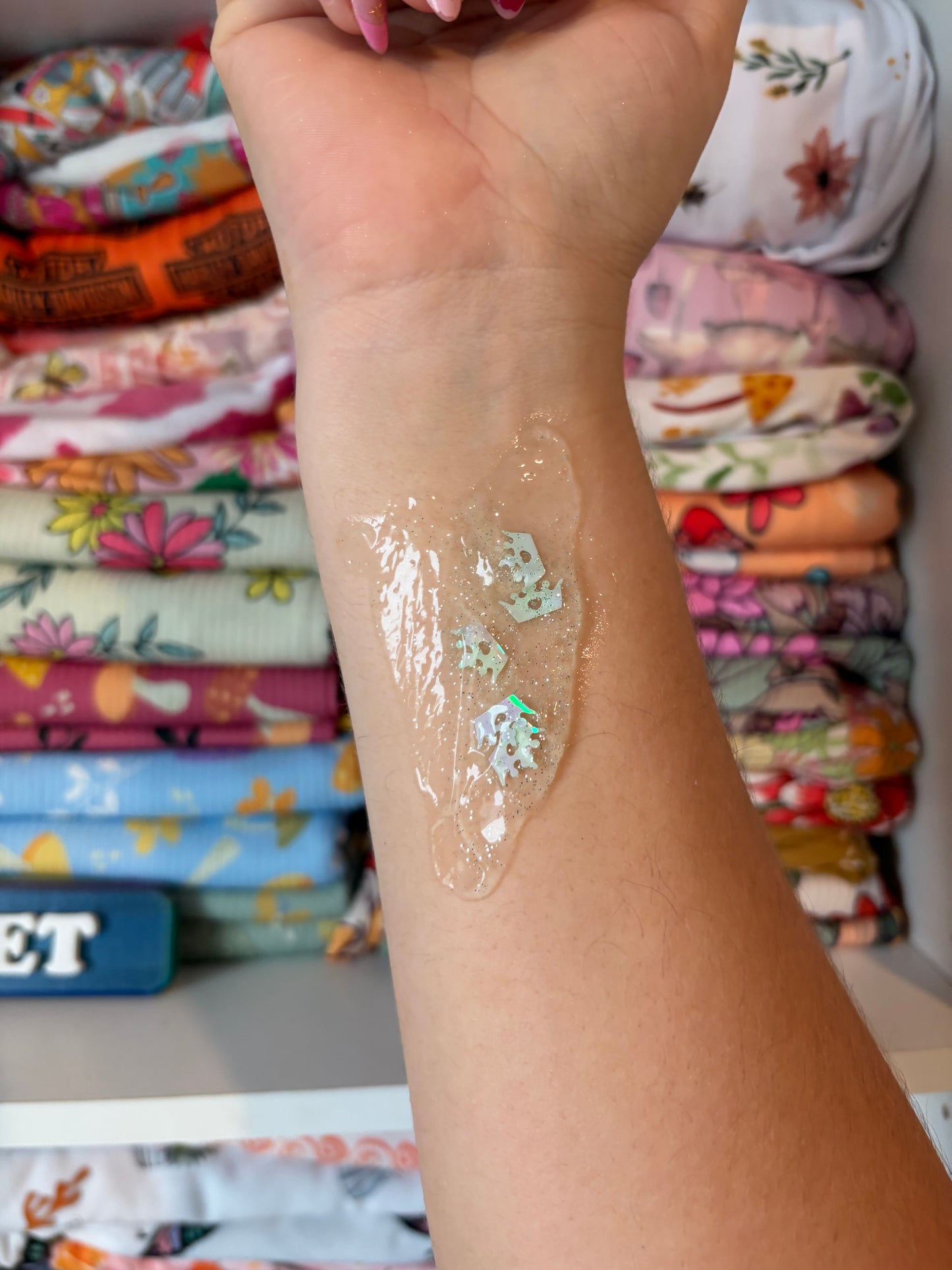 Aqua crown hair glitter