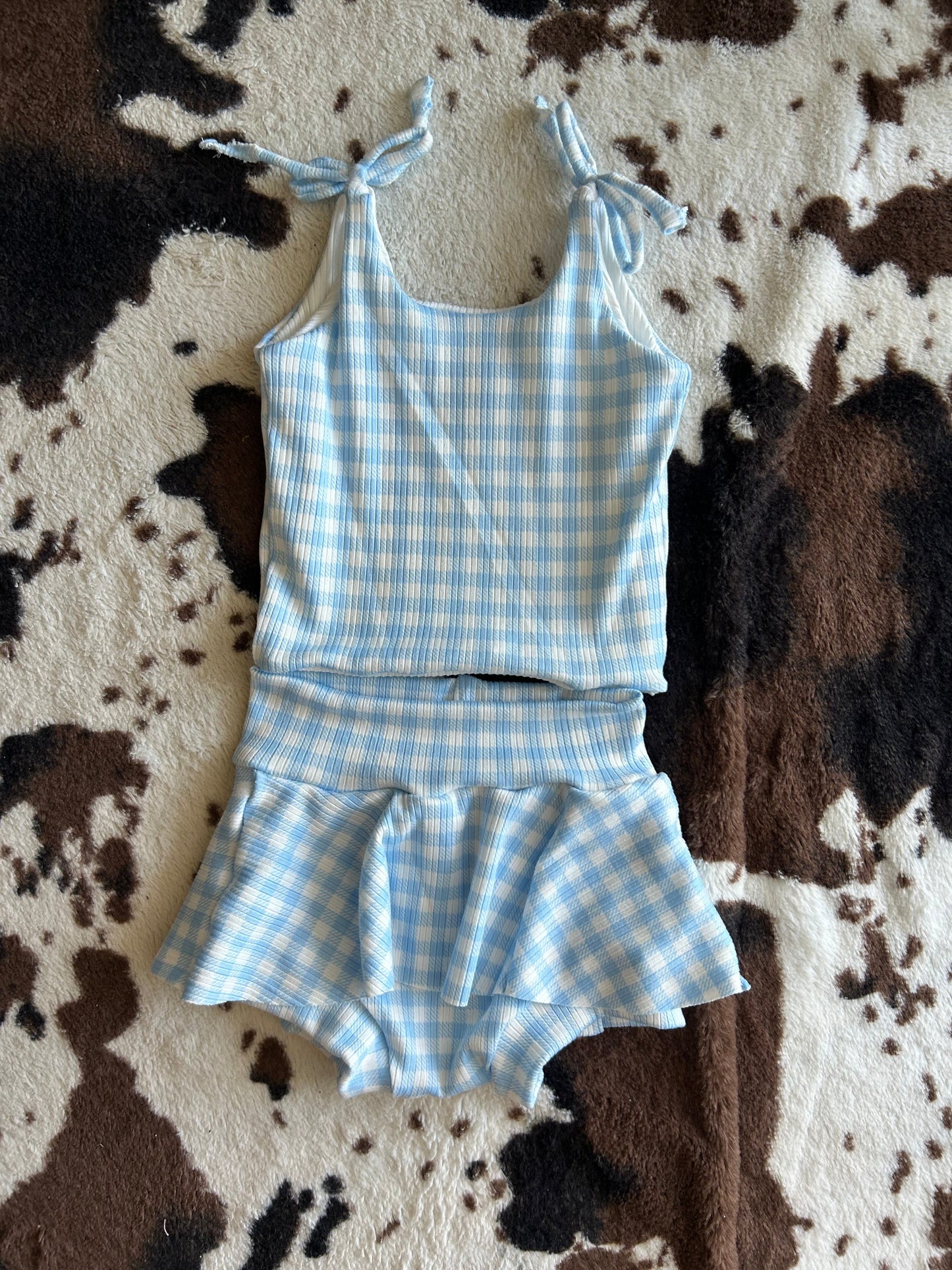 MTO BLUE GINGHAM SUMMER SET
