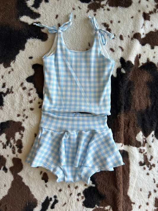MTO BLUE GINGHAM SUMMER SET
