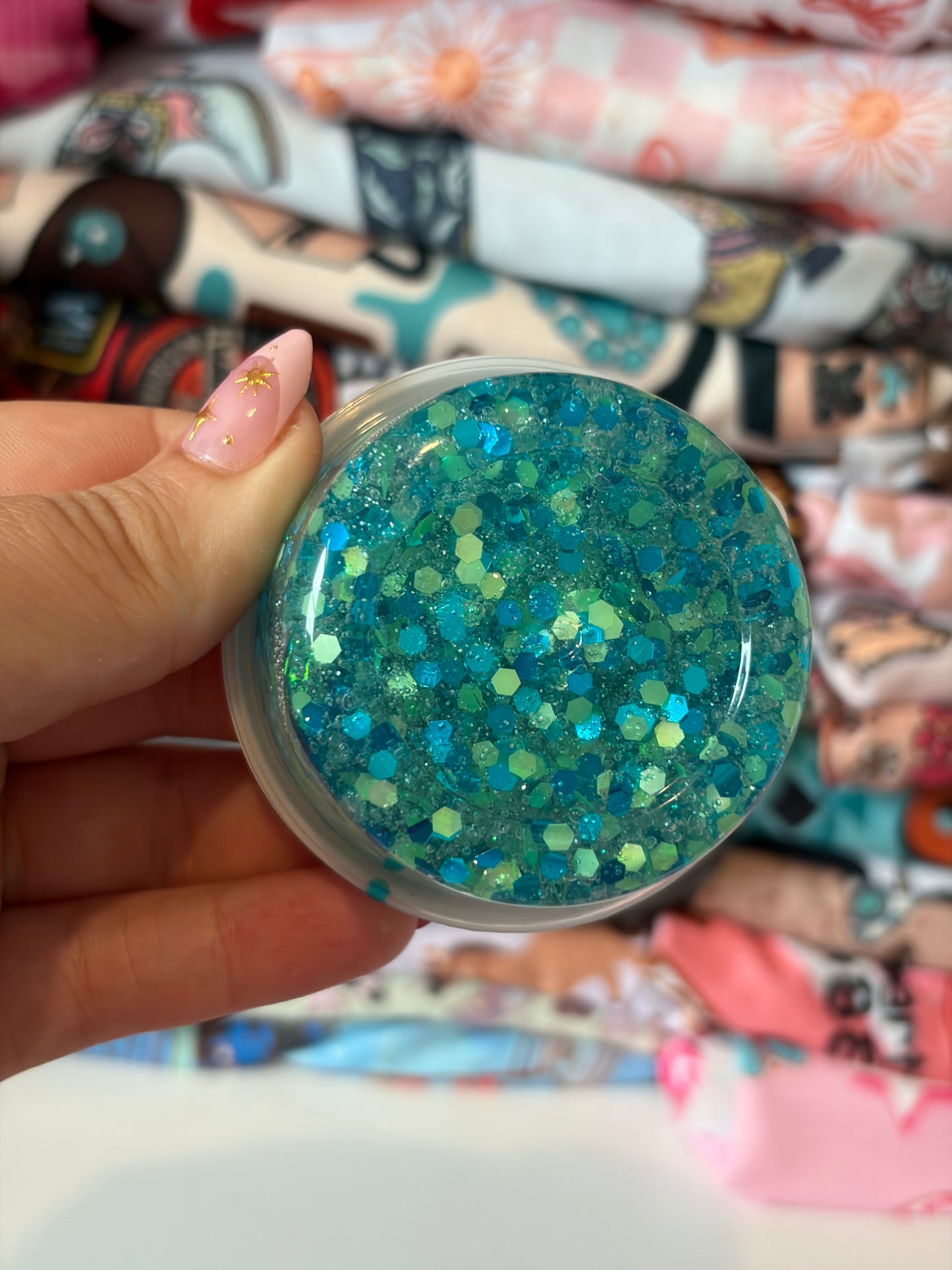 Blue & green hair glitter