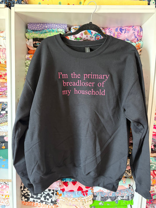 Large bread loser embroidered sweatshirt