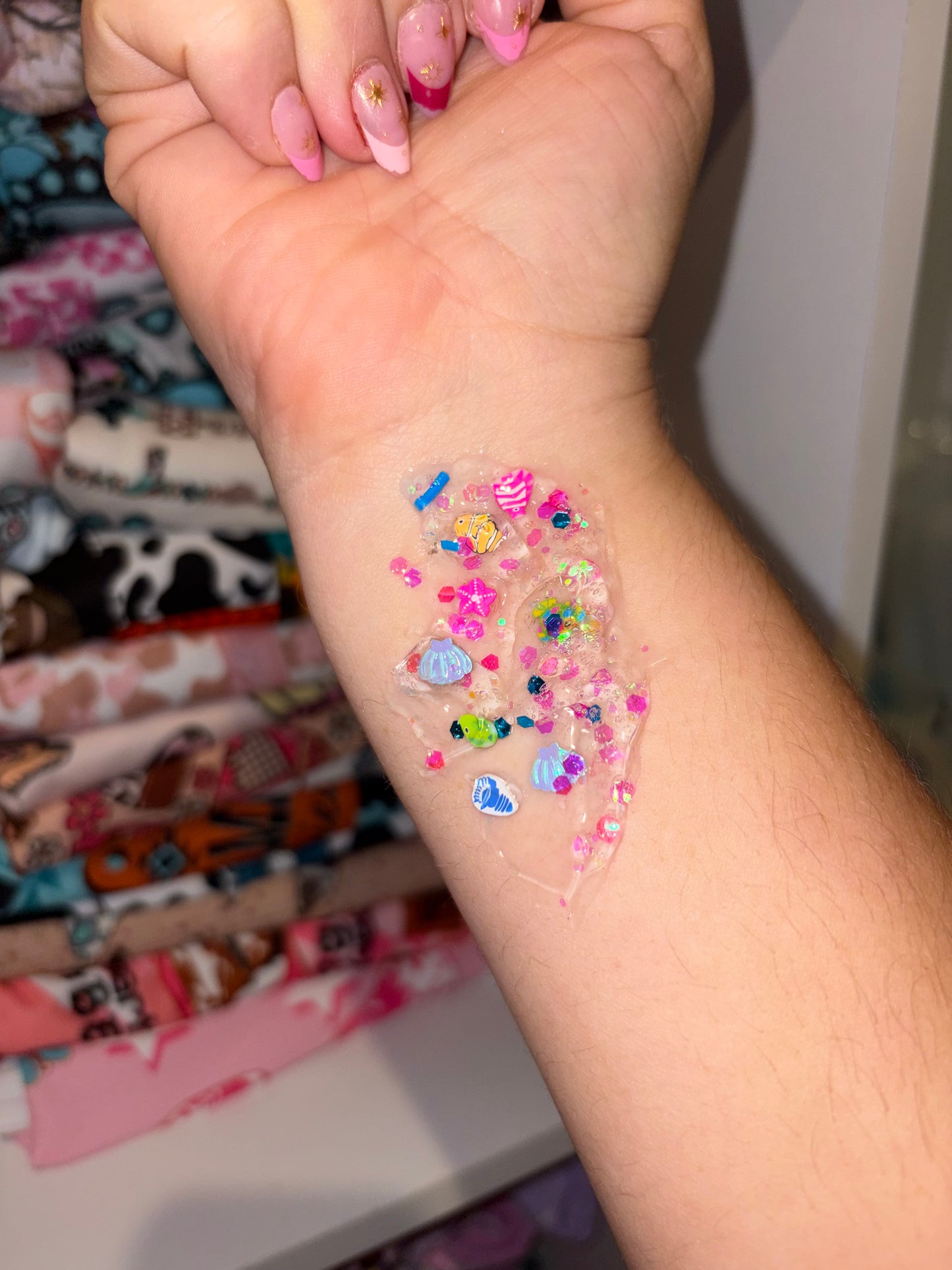 Beach day hair glitter