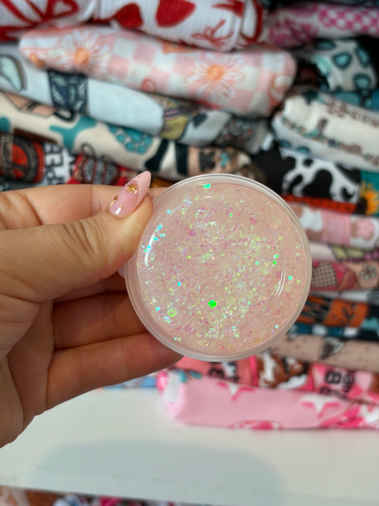 Blush hair glitter