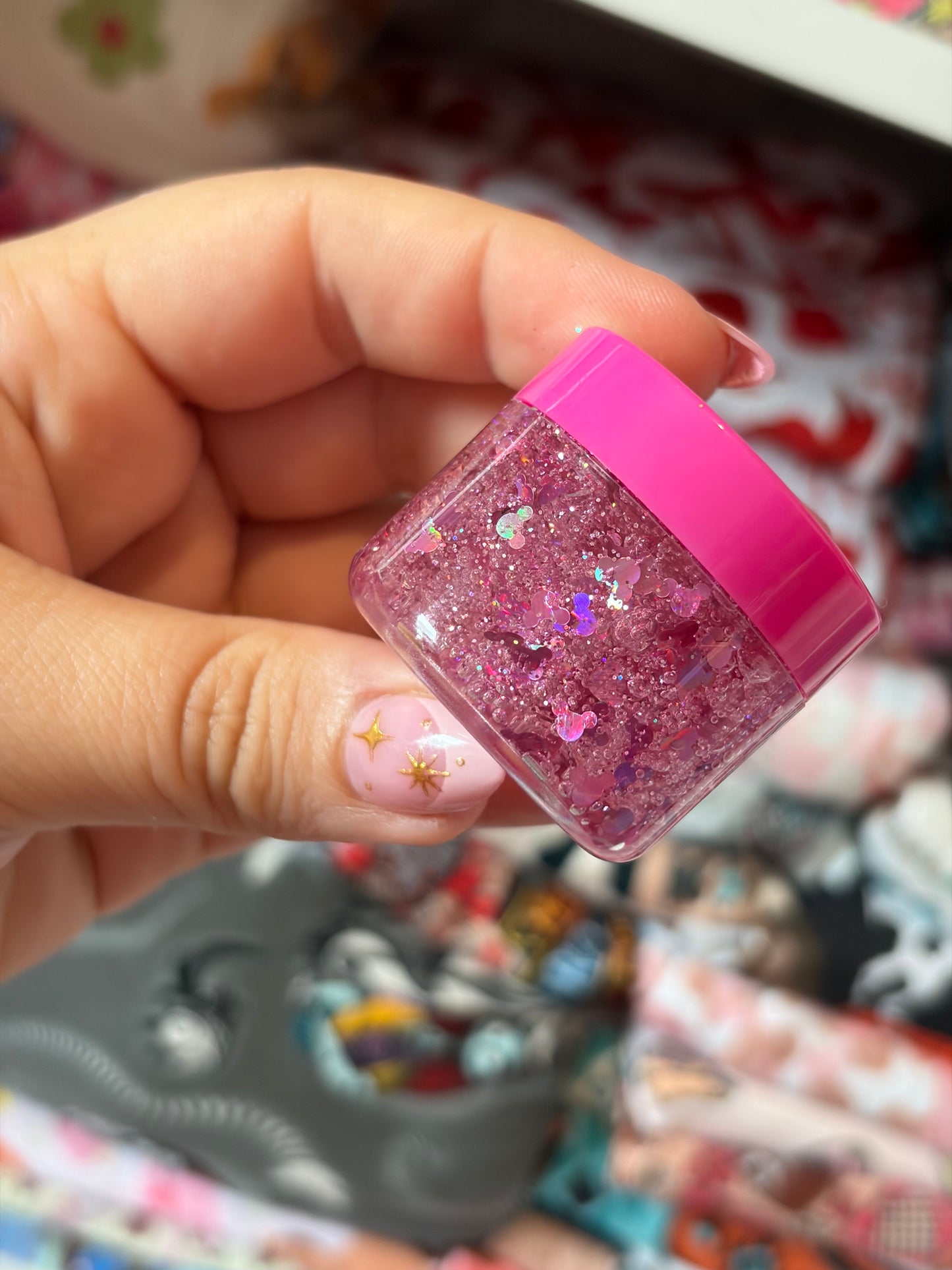 pink magical hair glitter