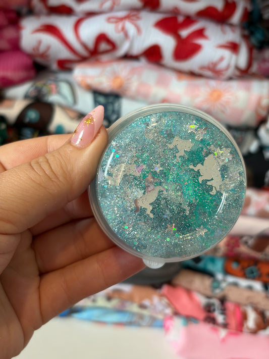 Light blue unicorn hair glitter