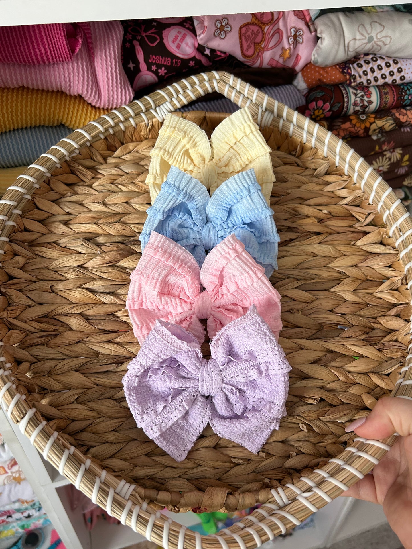 Baby ruffles nylon or clip