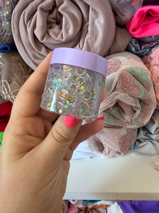 super hero pups hair glitter